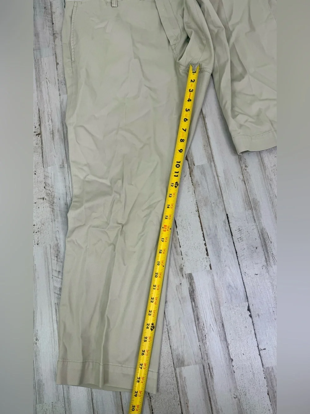 Polo Ralph Lauren 38x29 Classic Fit Beige Cotton Twill Casual Pants Men's
